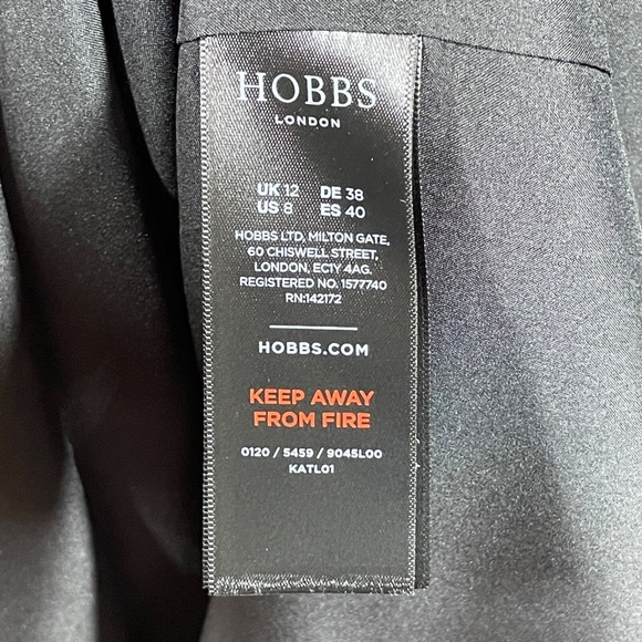 NEW Hobbs Dress Womens 8 black Alva pencil sheath cocktail classic - Picture 7 of 11